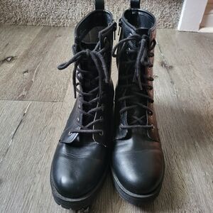 Madden Girl Black Combat Boots Size 9 Women